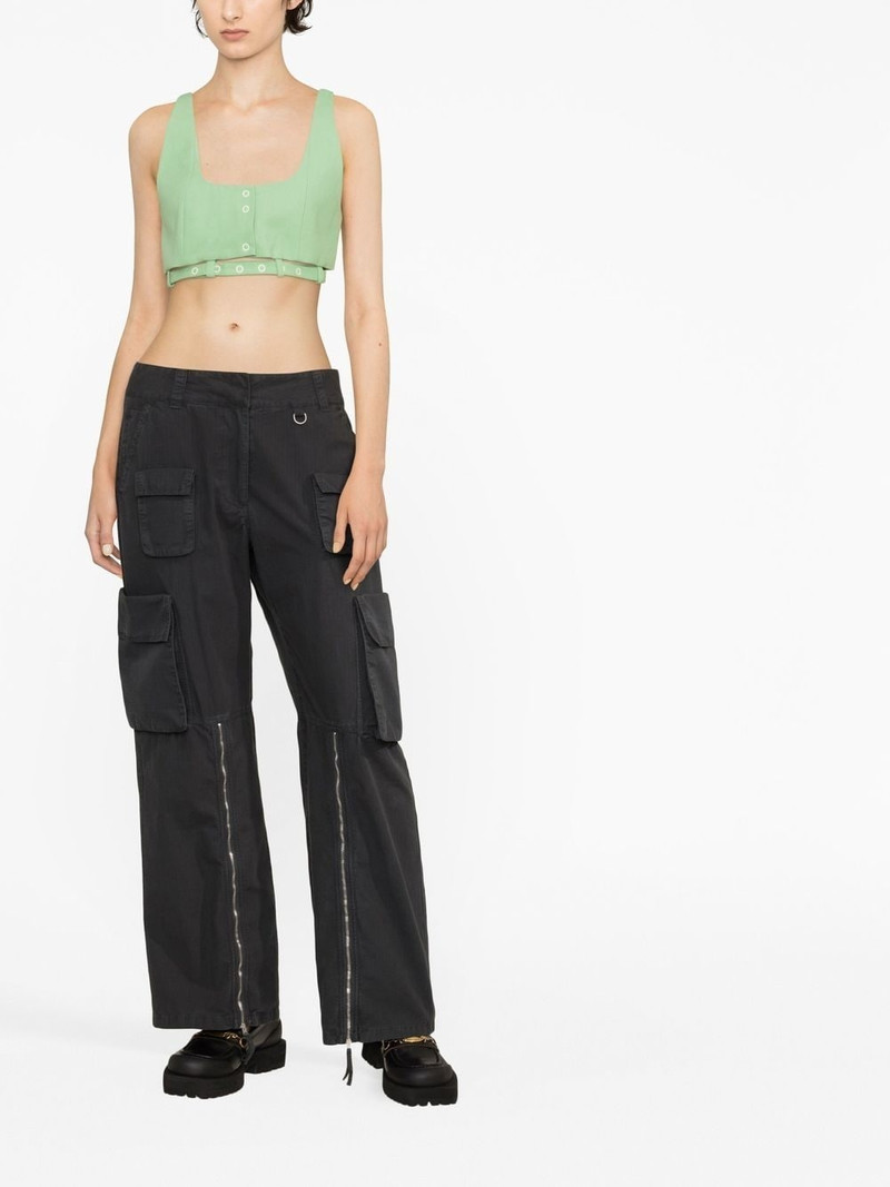 GANNI Suiting crop top outlook