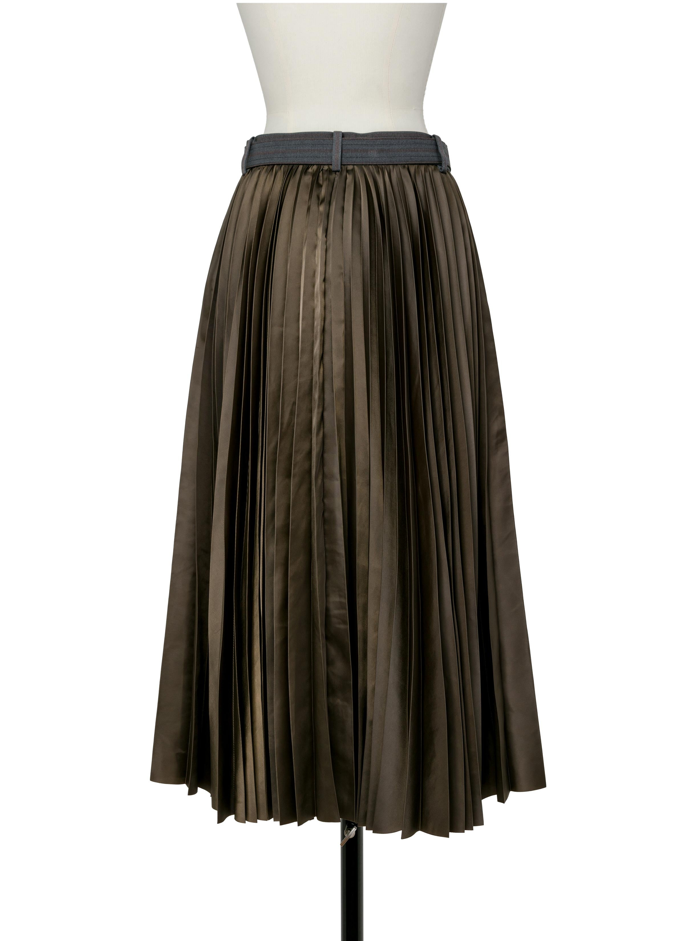 Stripe Doeskin Skirt - 3