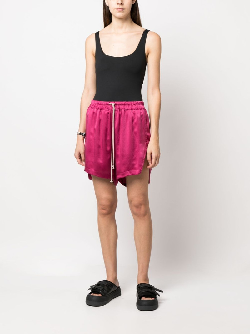 Rick Owens drawstring-waist silk shorts outlook