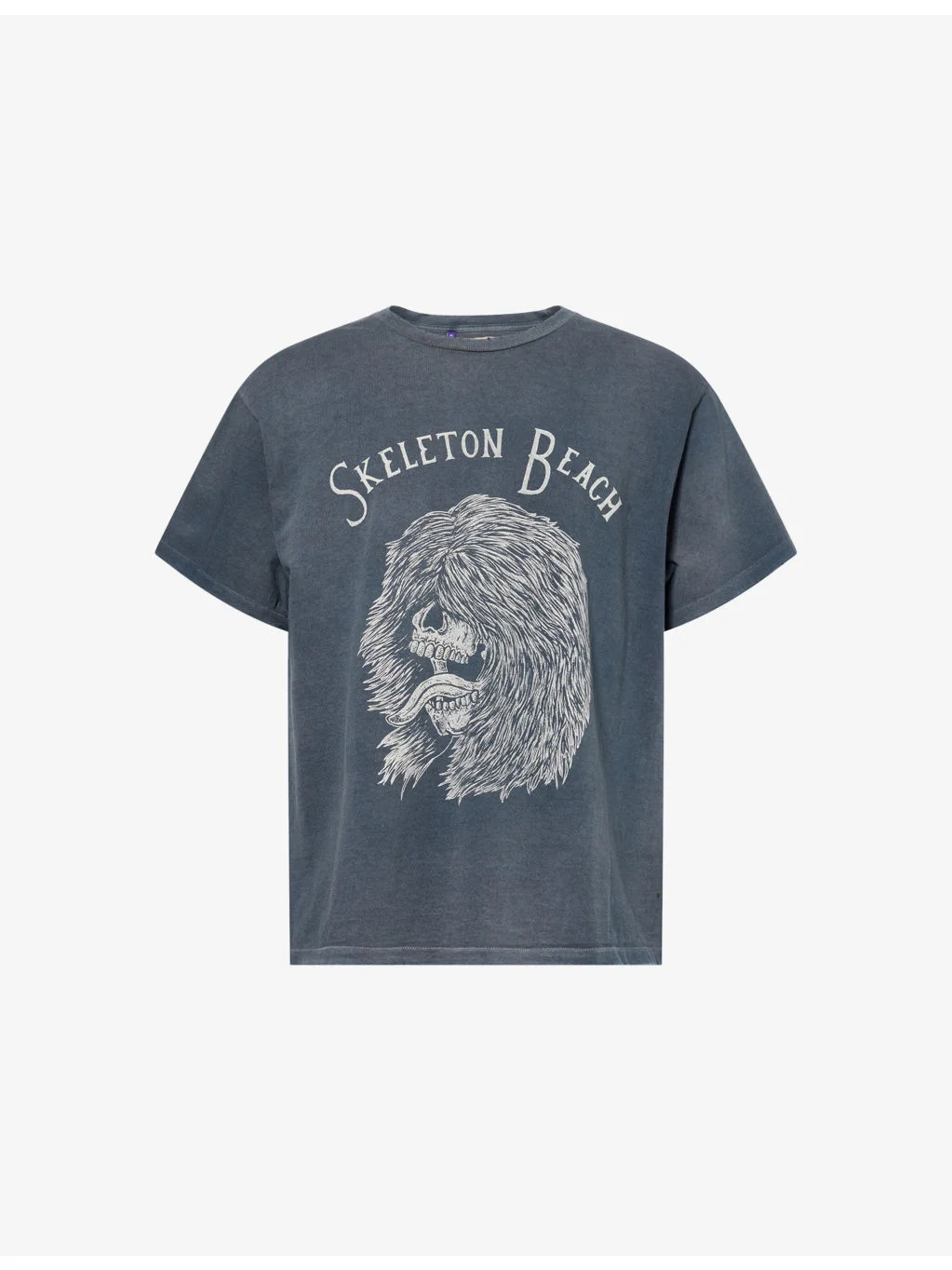 Skeleton Beach Grit Graphic-Print Cotton T-Shirt - 1