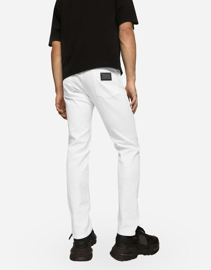 White skinny stretch jeans - 4