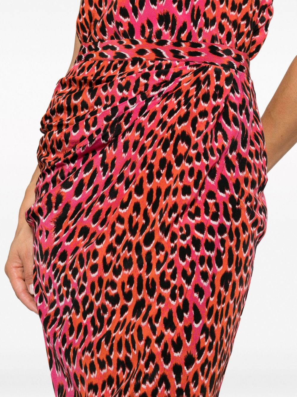 Jamelia leopard-print silk skirt - 5