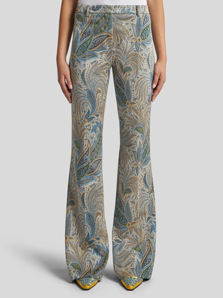 PAISLEY JACQUARD TROUSERS - 2