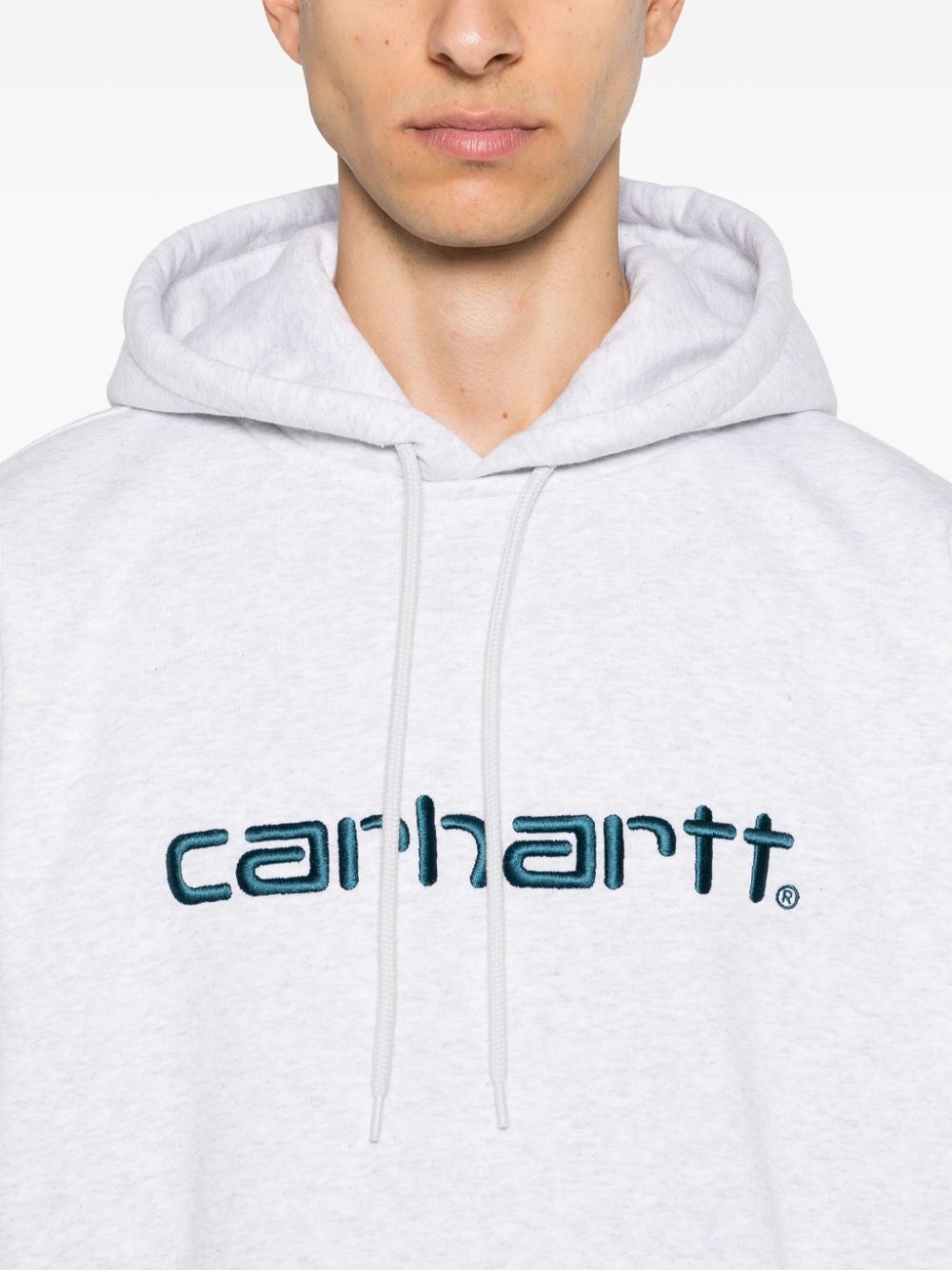 logo-embroidered hoodie - 10