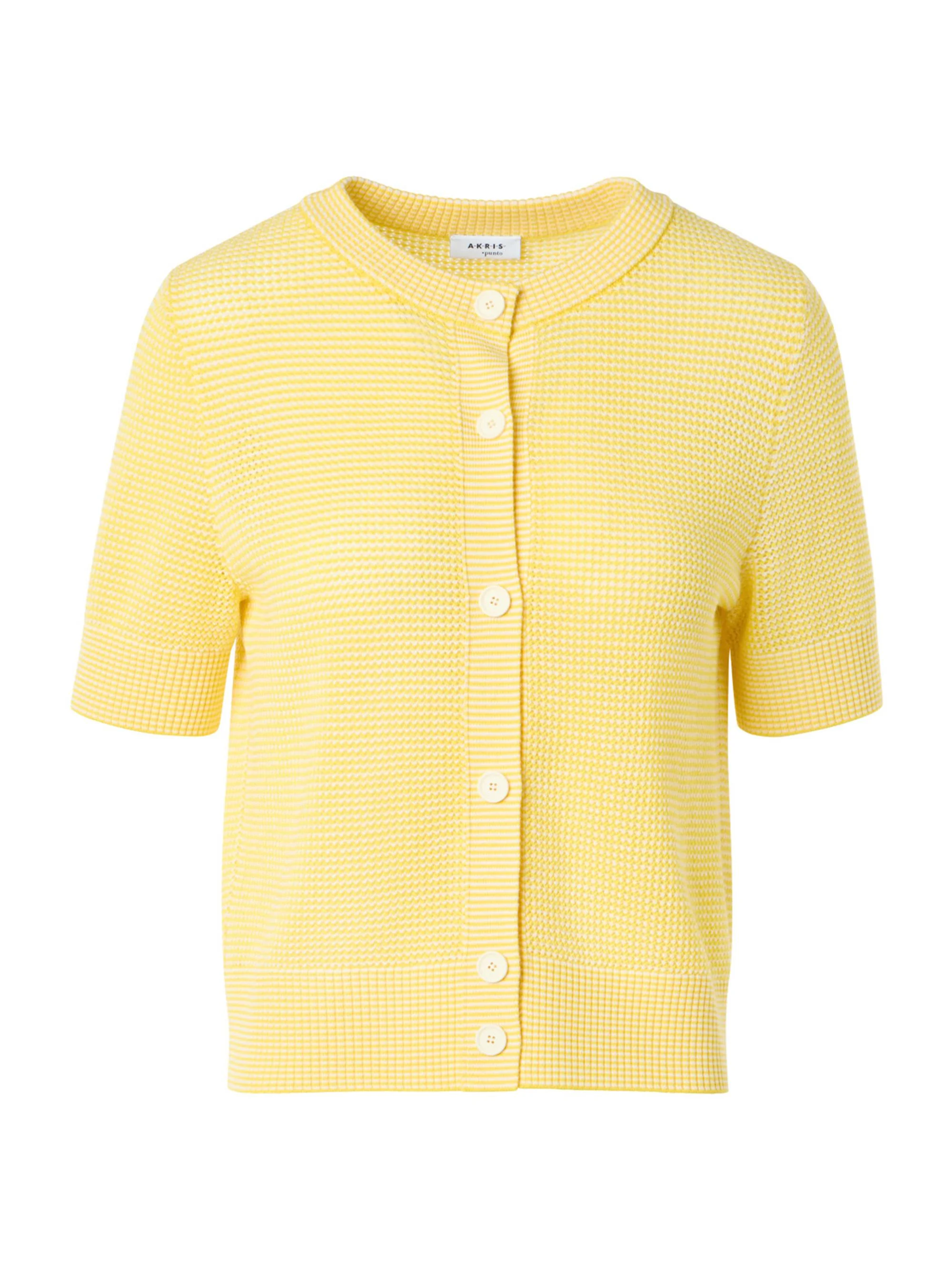 Women's Wool Knit Cardigan - Lemon Zing Cream - 1