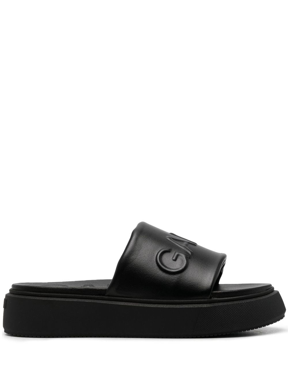 logo-embossed slide sandals - 1