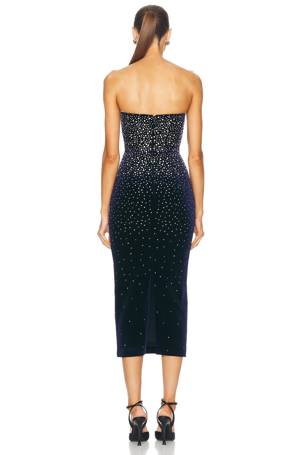 Crystal Velvet Midi Dress - 3