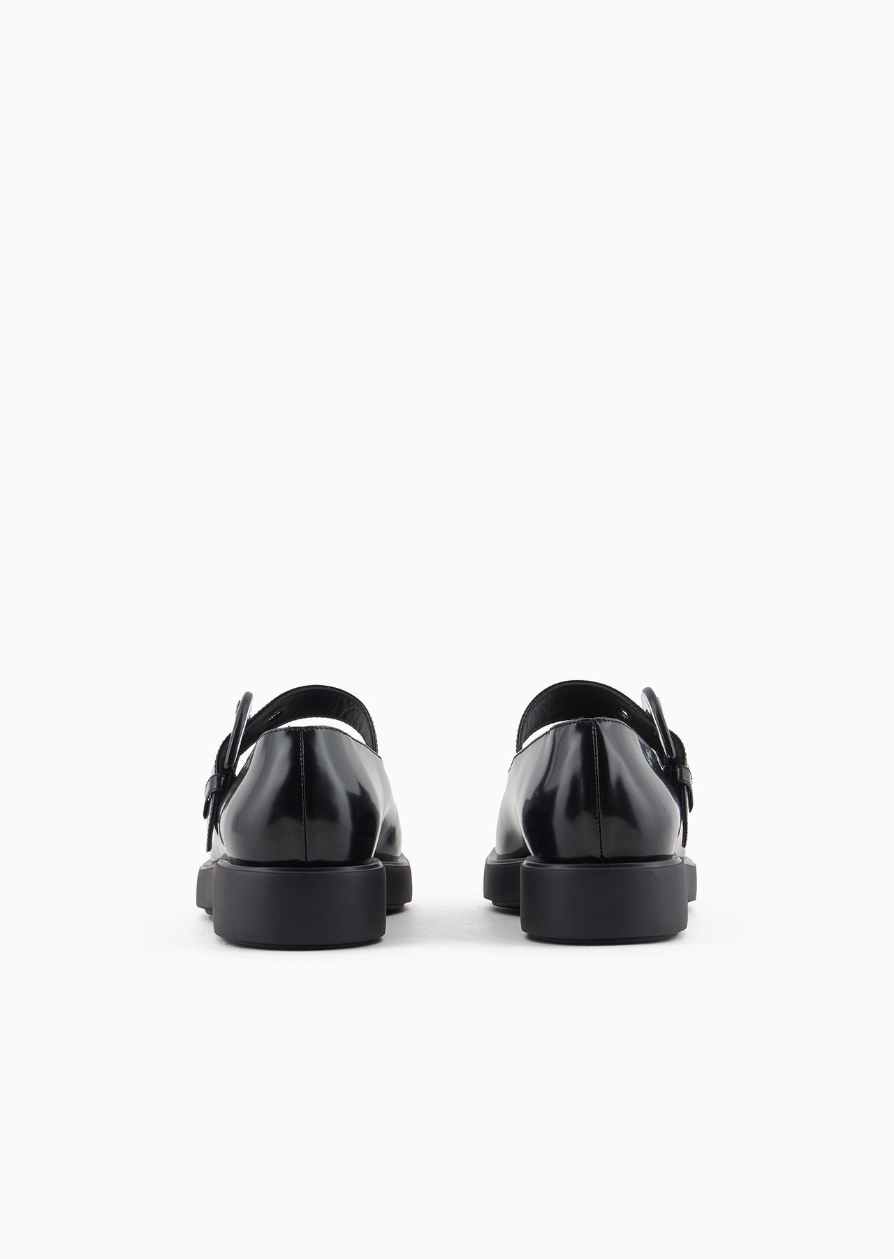 Brushed leather ballerinas with strap - 4