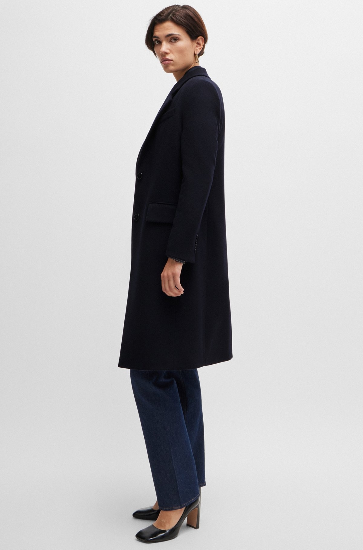 SLIM-FIT COAT IN WOOL AND CASHMERE - 7