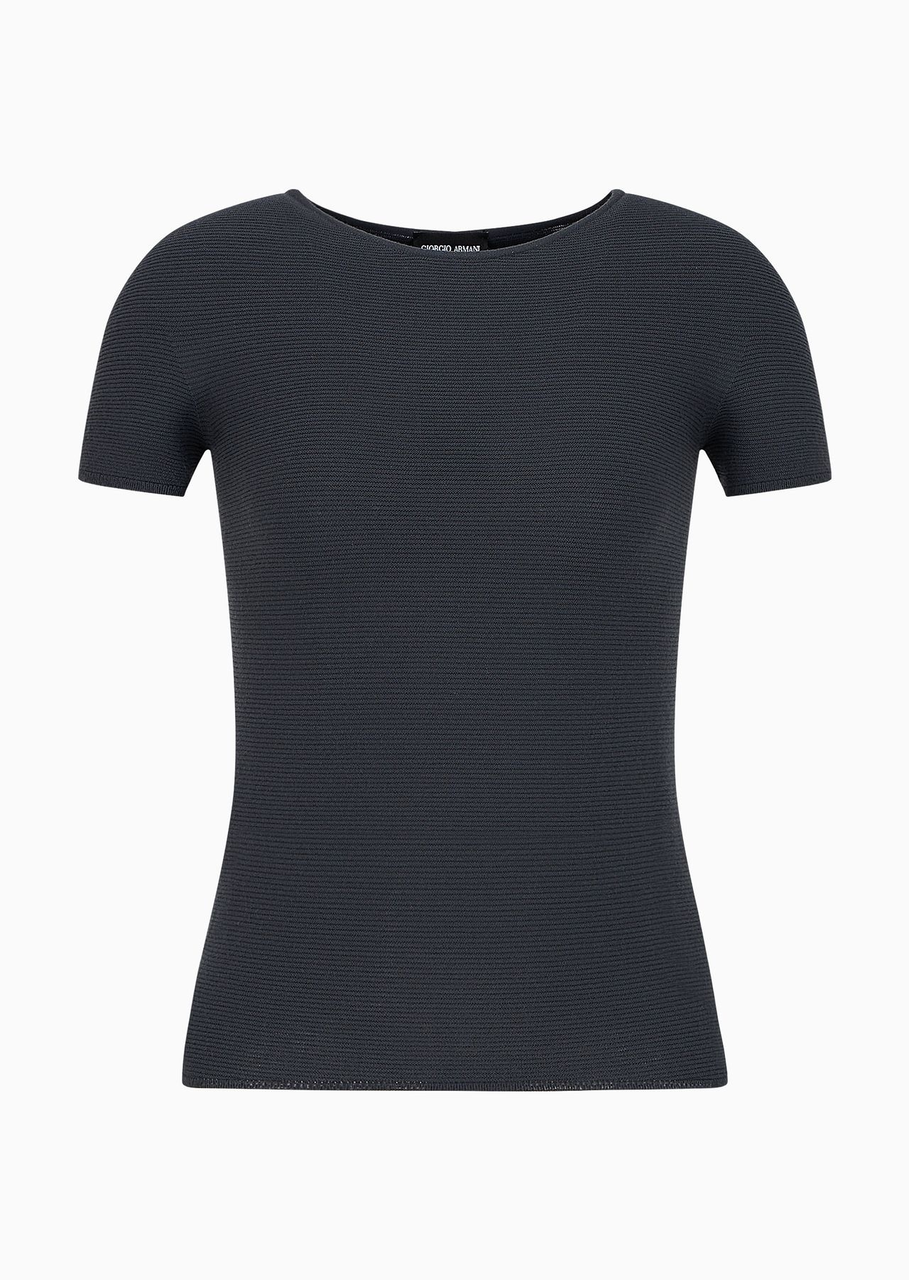 Links-stitch viscose short-sleeved jumper - 1