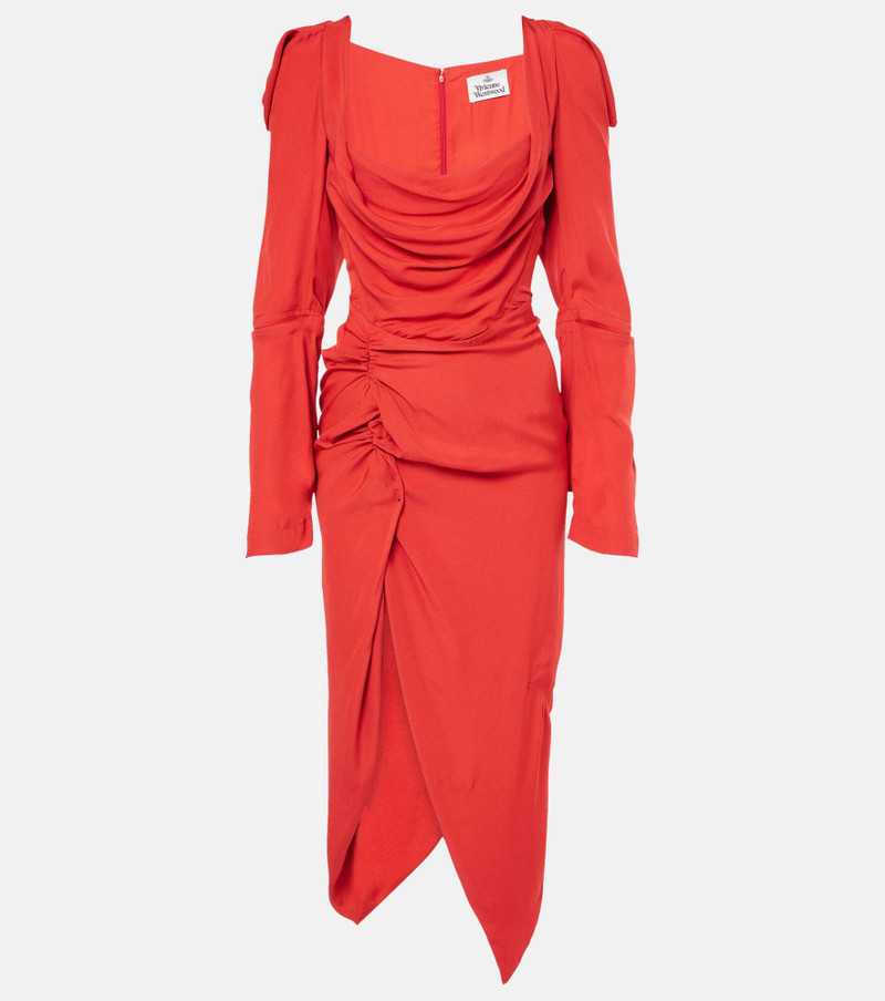 Panther draped midi dress - 1