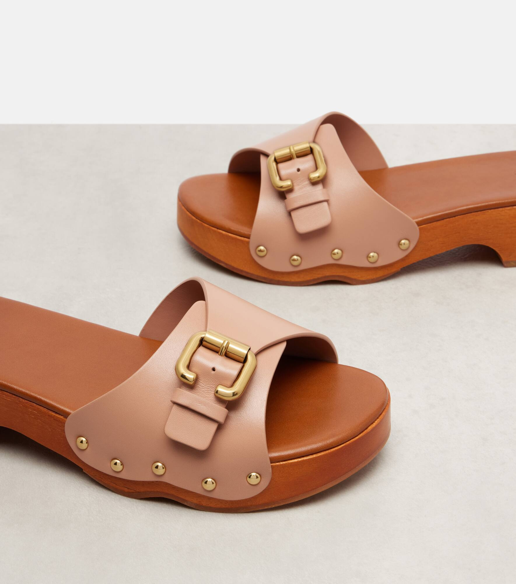 Jeannette 40 embellished leather clogs - 5