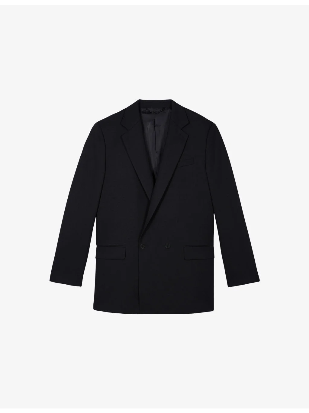 Double-Breasted Notch-Lapel Wool Blazer - 1