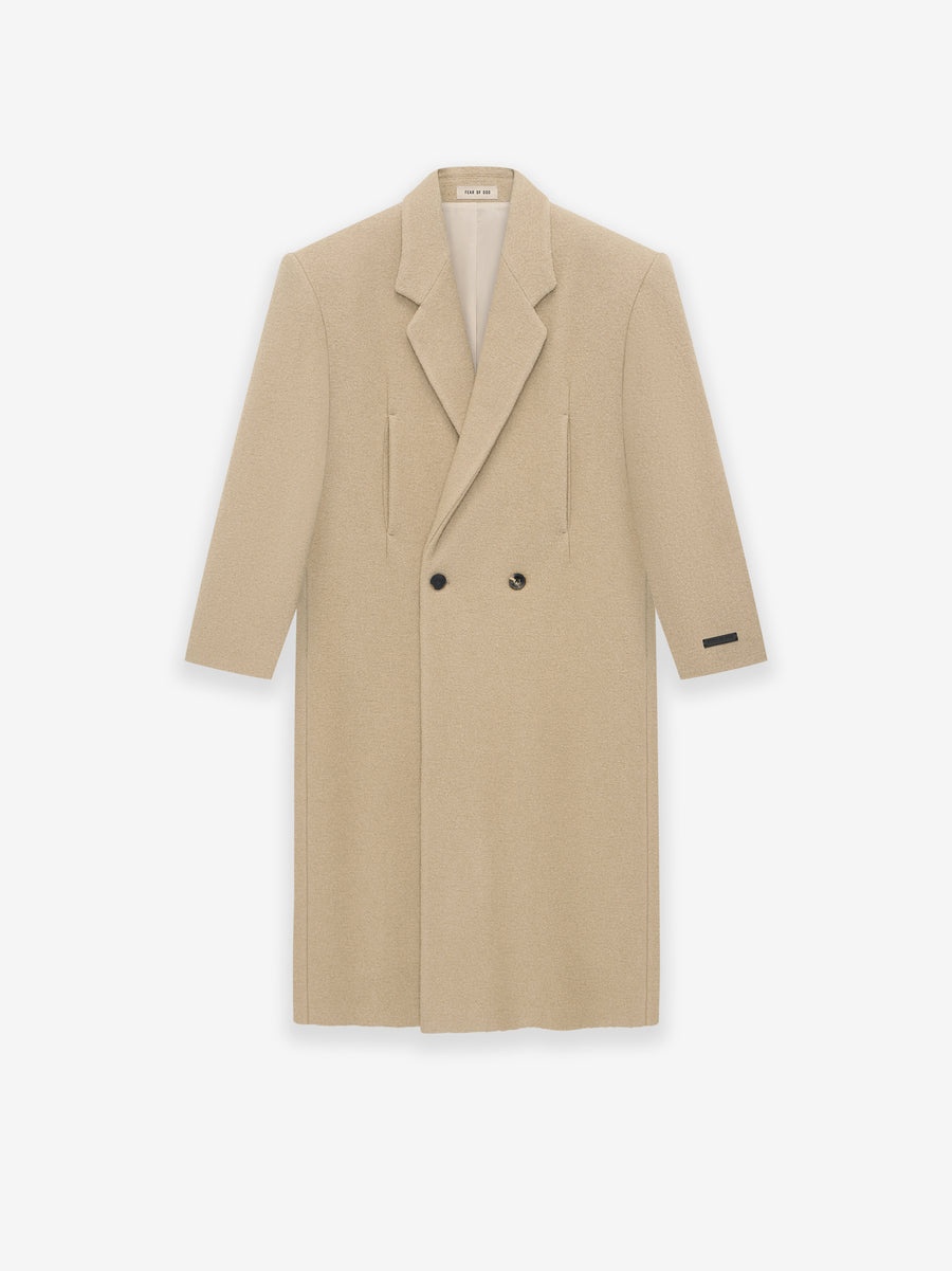 Boiled Wool Double Breasted Overcoat - 1
