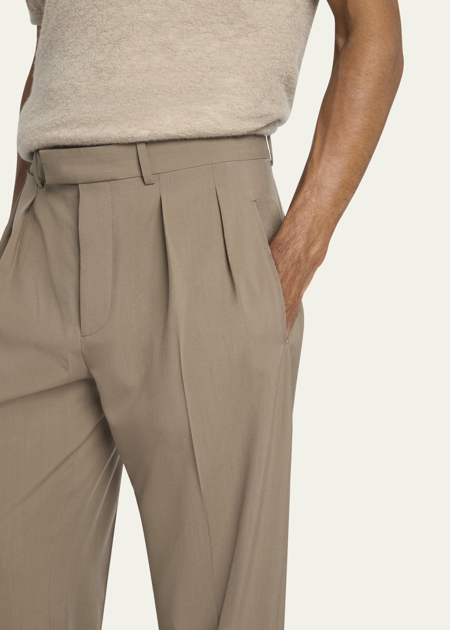 Men's Mikeno Pleated Wool Pants - 5