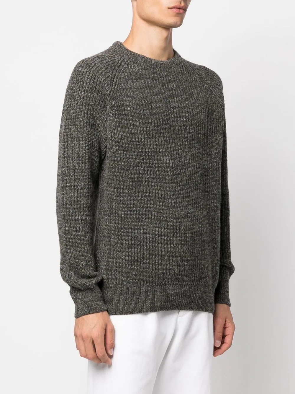 ribbed-knit long-sleeve jumper - 3