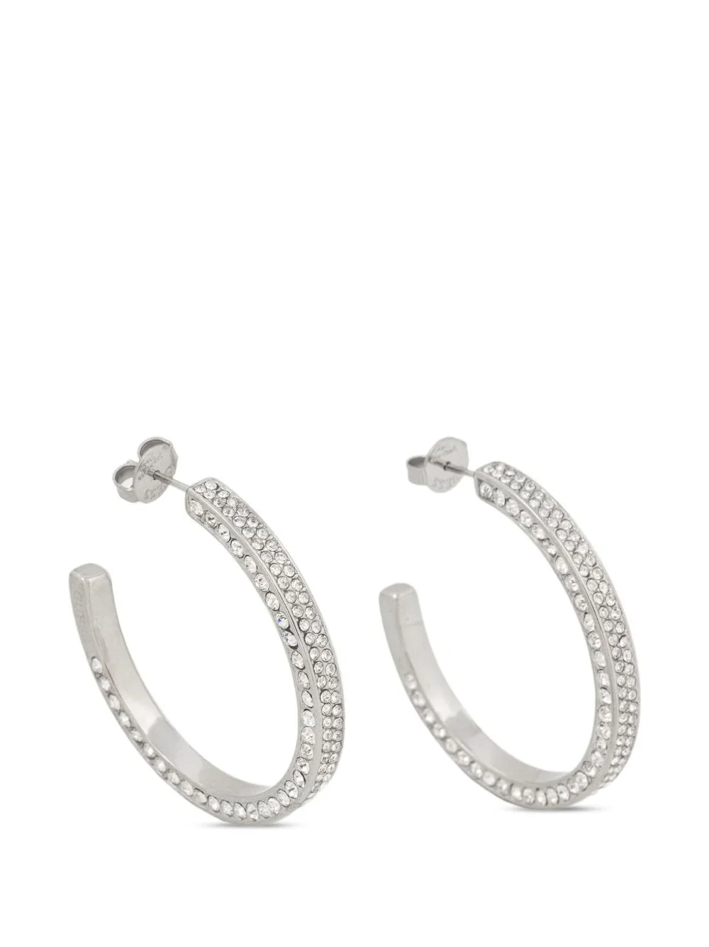 crystal-embellished hoop earrings - 1