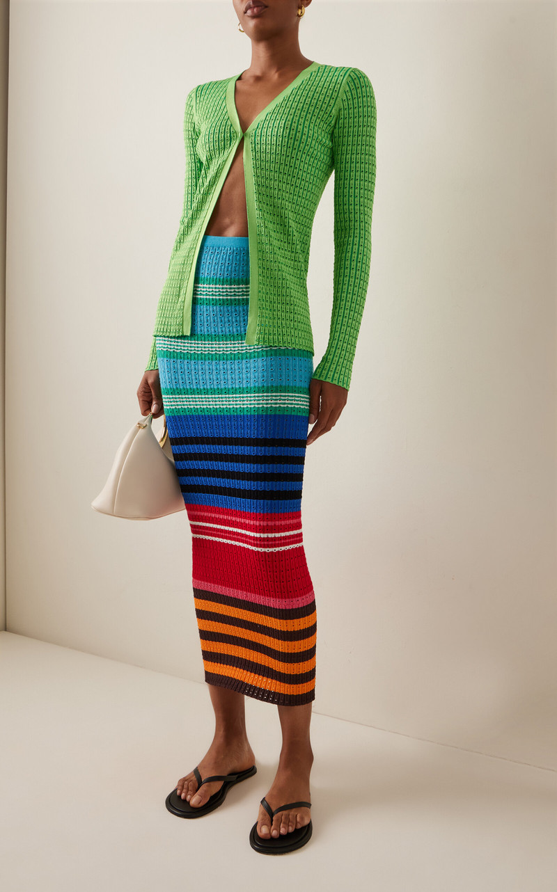 ZANKOV Edith Pencil Maxi Skirt multi outlook