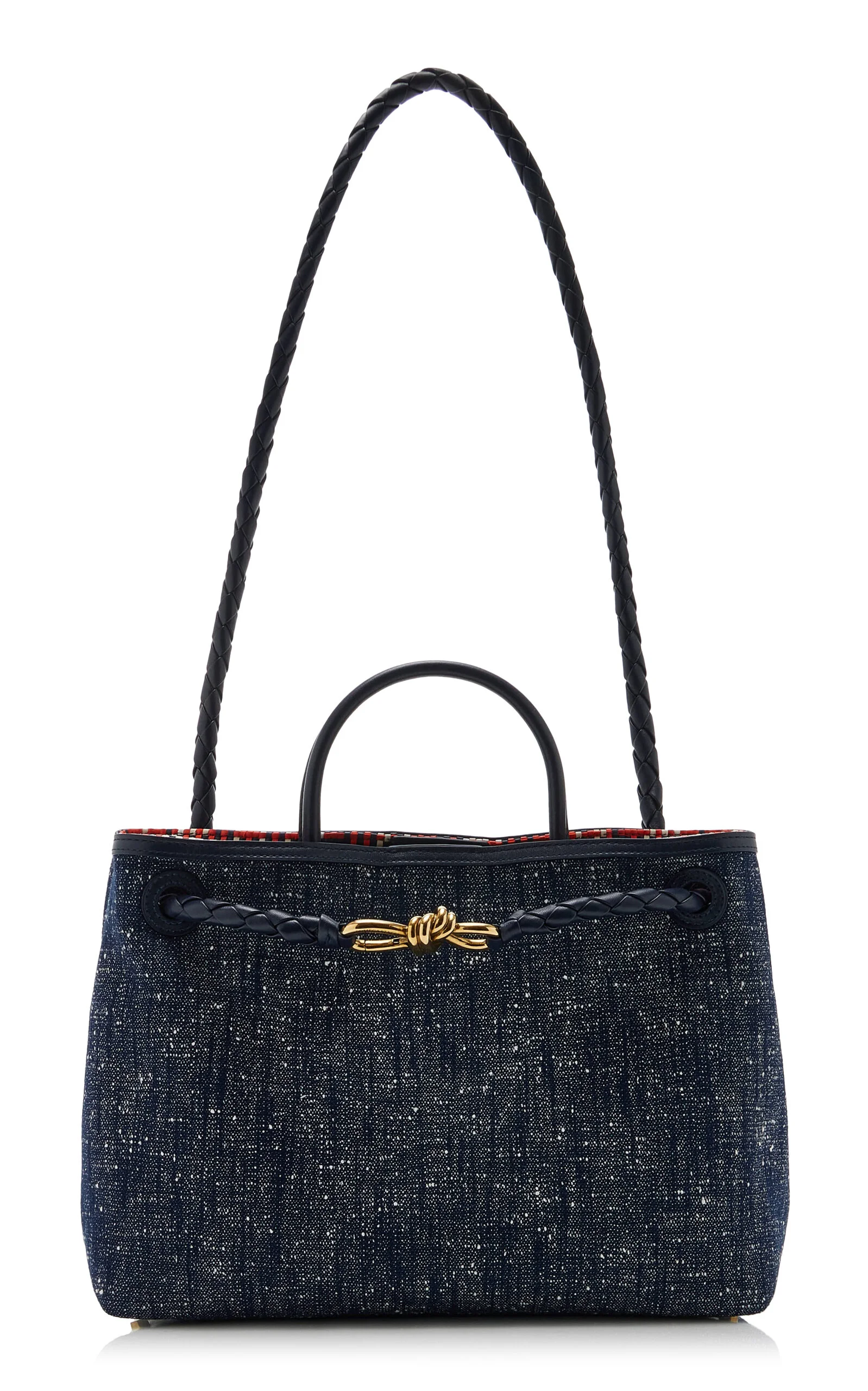 Medium Denim Boucle Shoulder Bag blue - 1