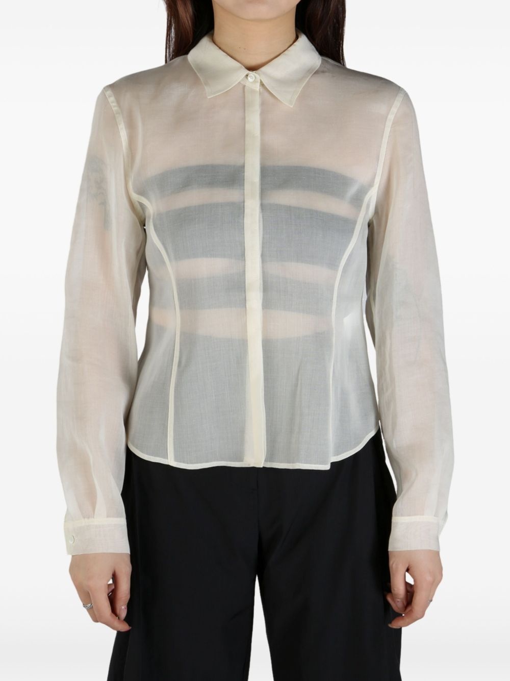 semi-sheer shirt - 2