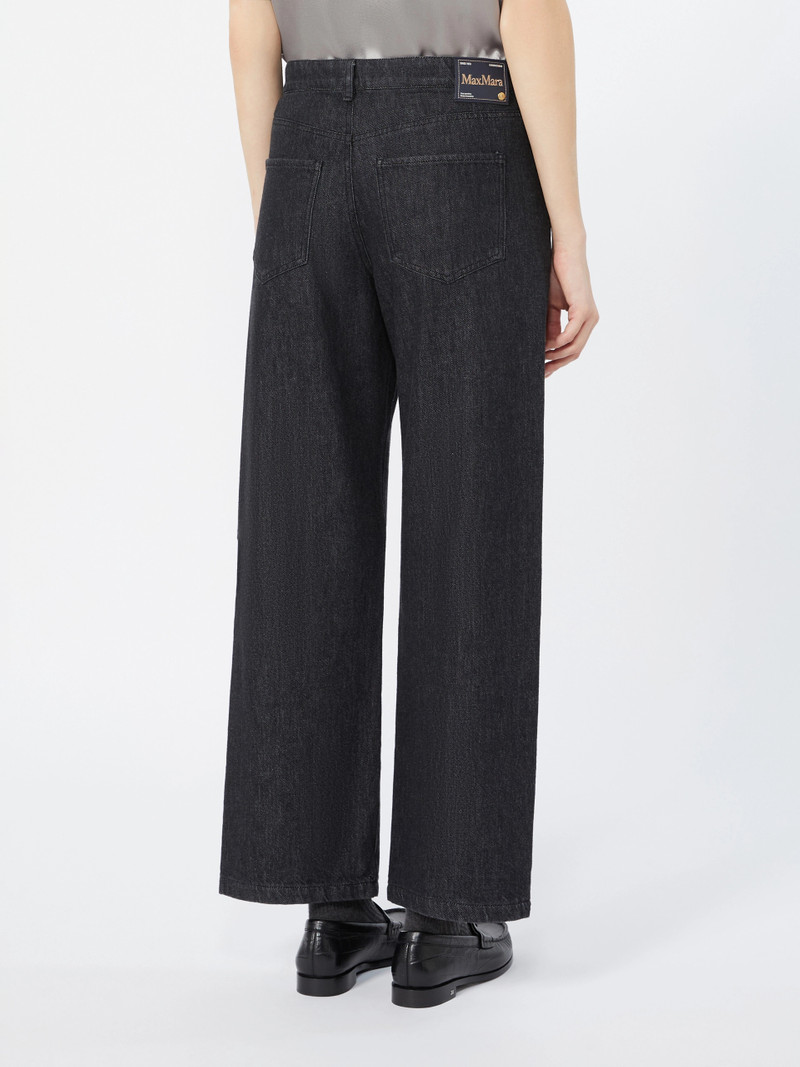 FARO Straight leg cotton denim jeans - BLACK 4
