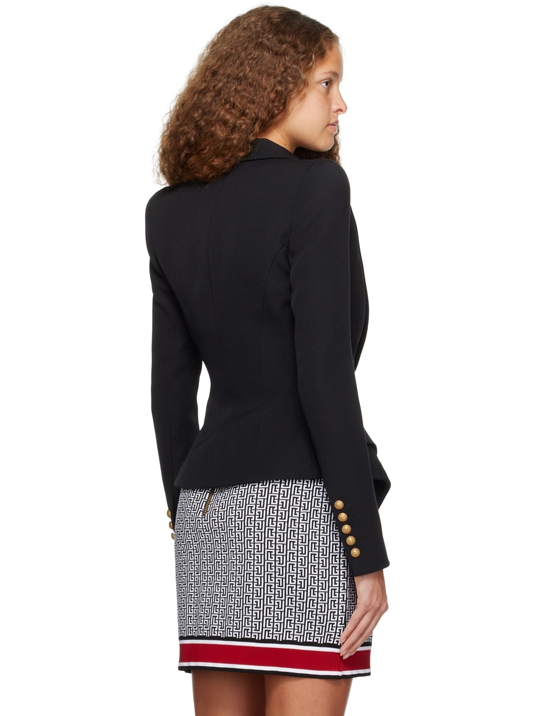 Black Single-Button Blazer - 3