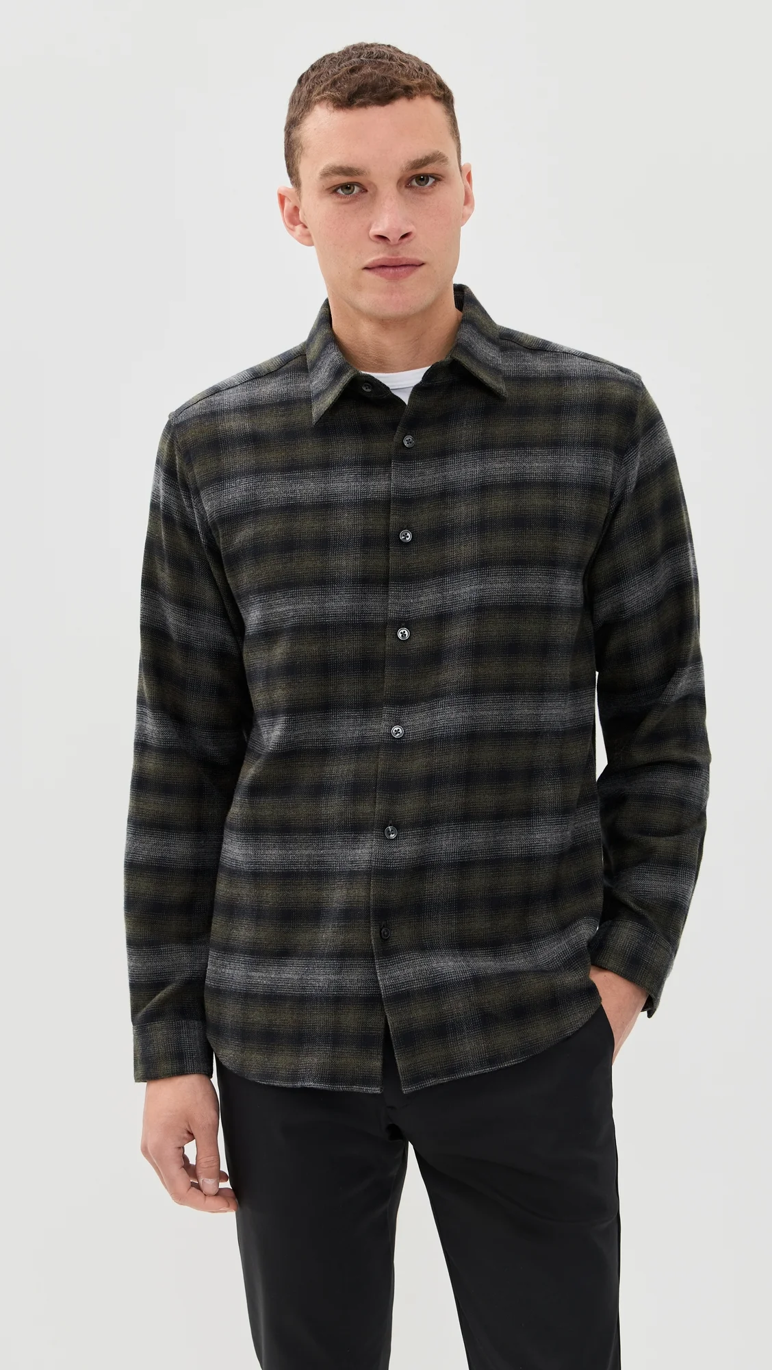 Irving Shirt In Soft Plaid - 1