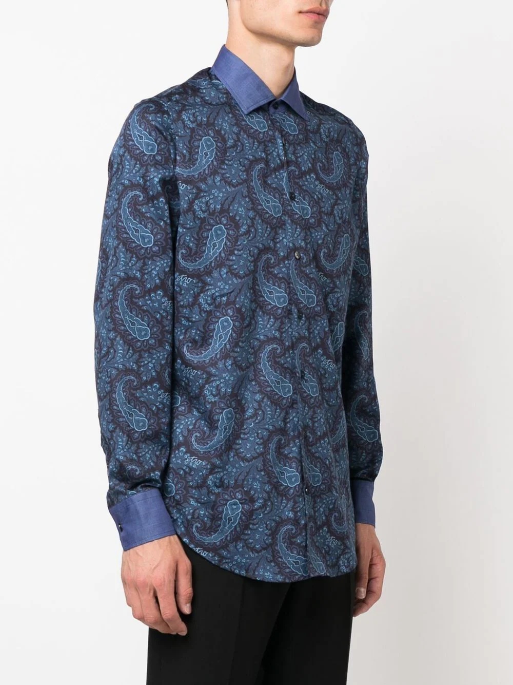 paisley-print button-up shirt - 3