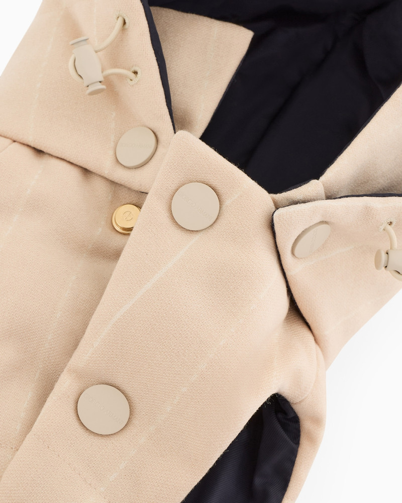 POLDO X GIORGIO ARMANI COAT IN PINSTRIPED MOTIF VIRGIN WOOL 6