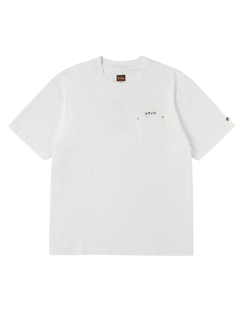 EVISU Japanese Logo Embroidery Pocket T-shirt outlook
