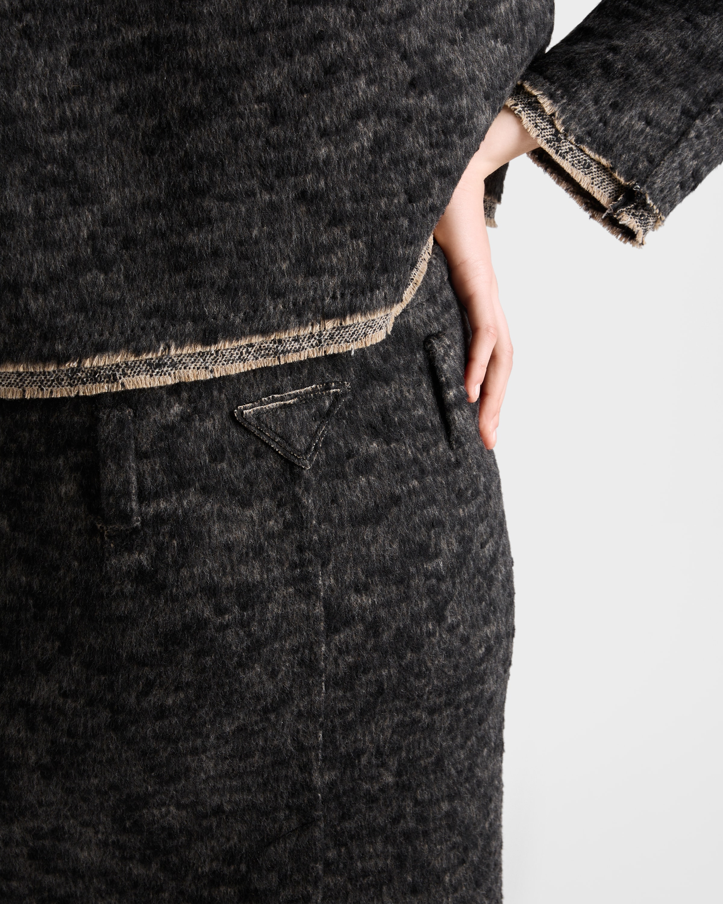 Double tweed midi-skirt - 4