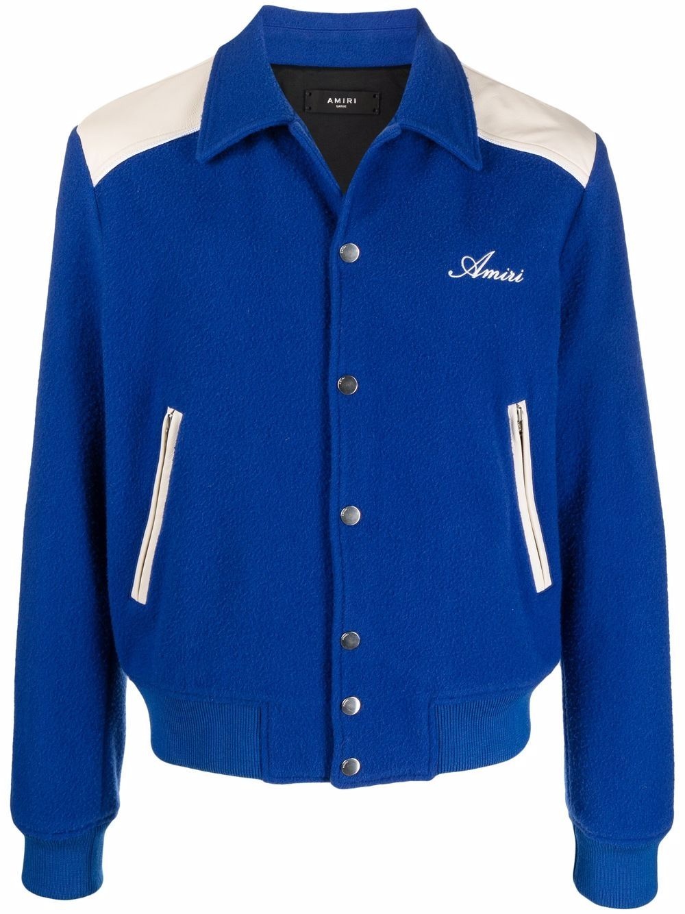 embroidered-logo two-tone jacket - 1