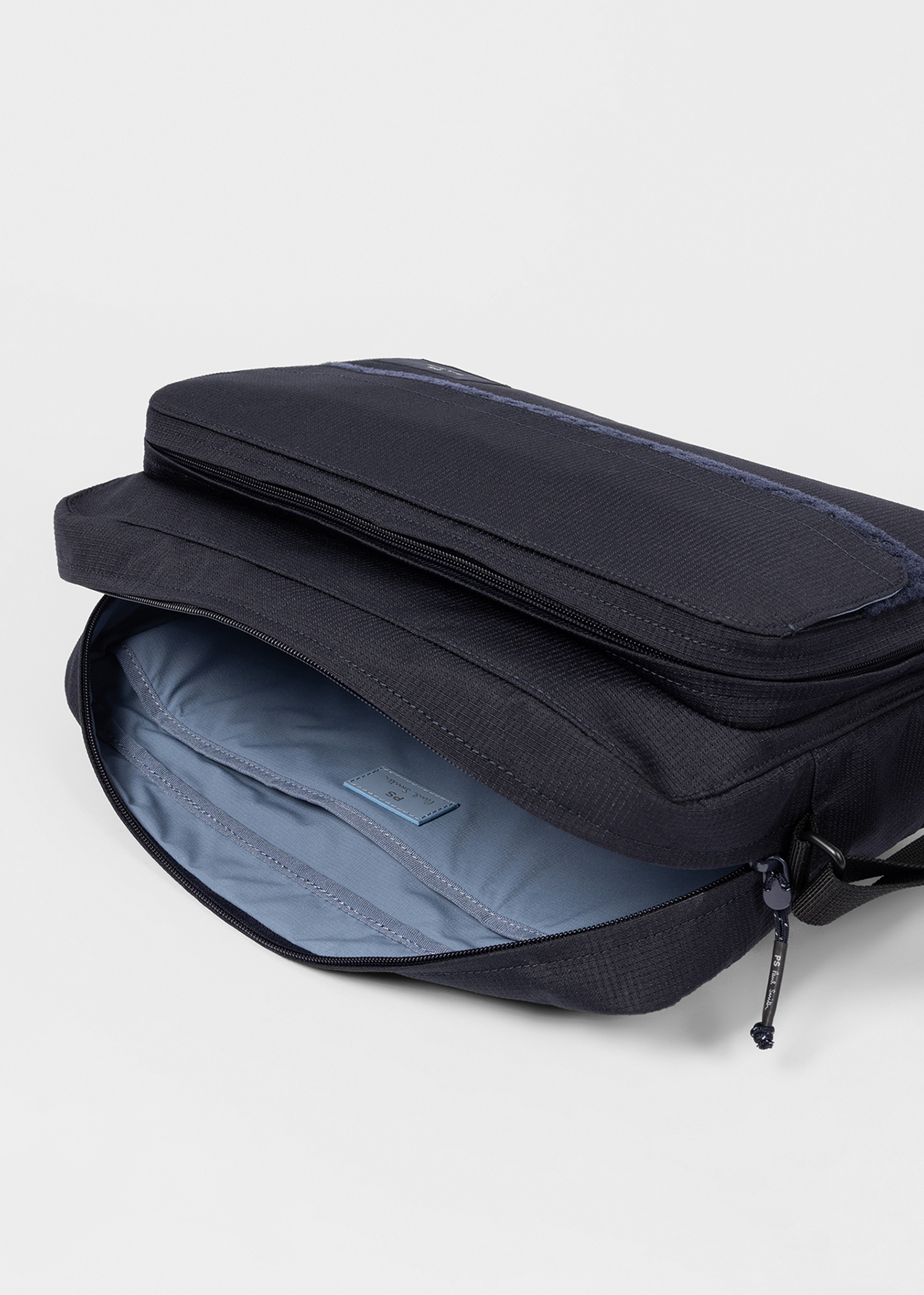 Dark Navy Recycled Polyester Ripstop Cross-Body Bag - 7