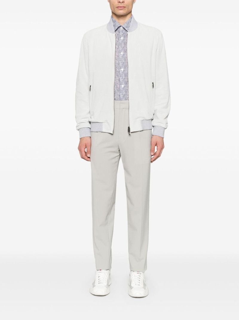 Brioni perforated bomber jacket outlook