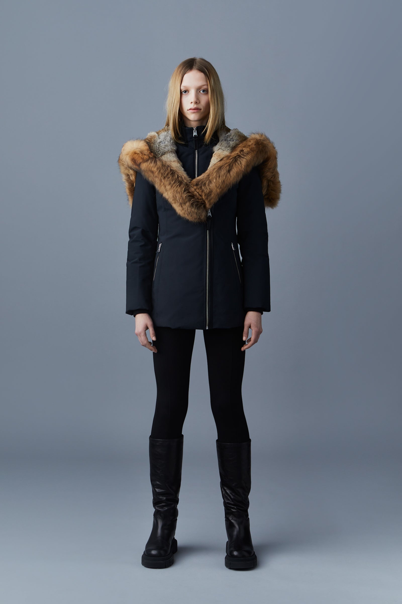 AKIVA down coat with Toscana fur trimmed hood - 6