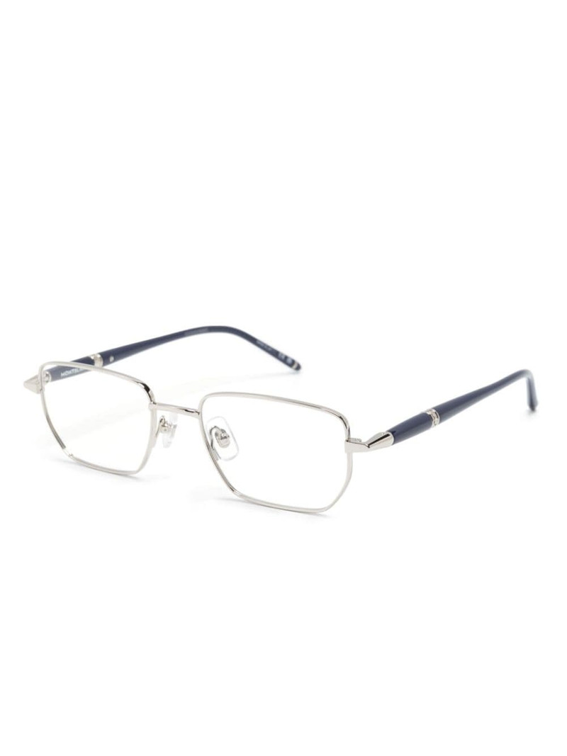 Montblanc rectangle-frame glasses outlook