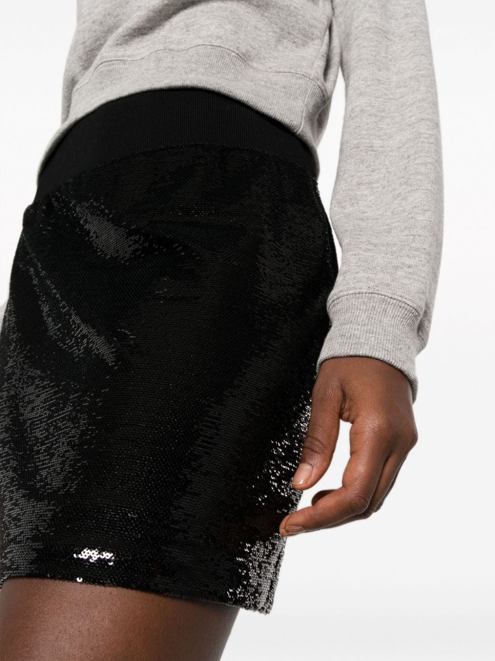 sequin-embellished mini skirt - 5