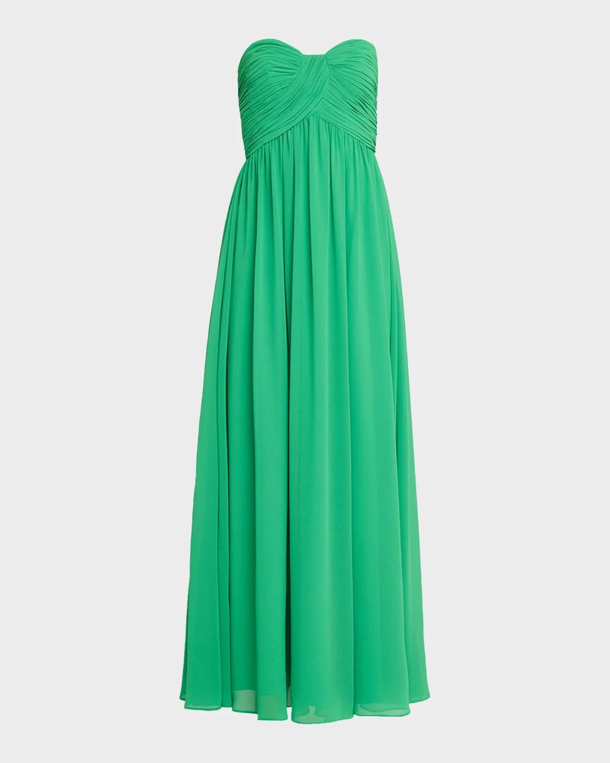 Strapless Draped Georgette Gown - 1