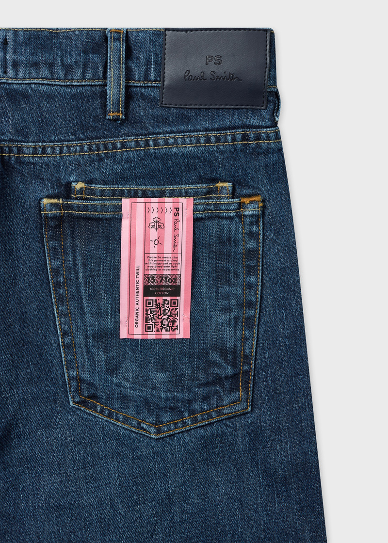 Paul Smith Standard-Fit Dark-Wash 'Organic Authentic Twill' Jeans outlook