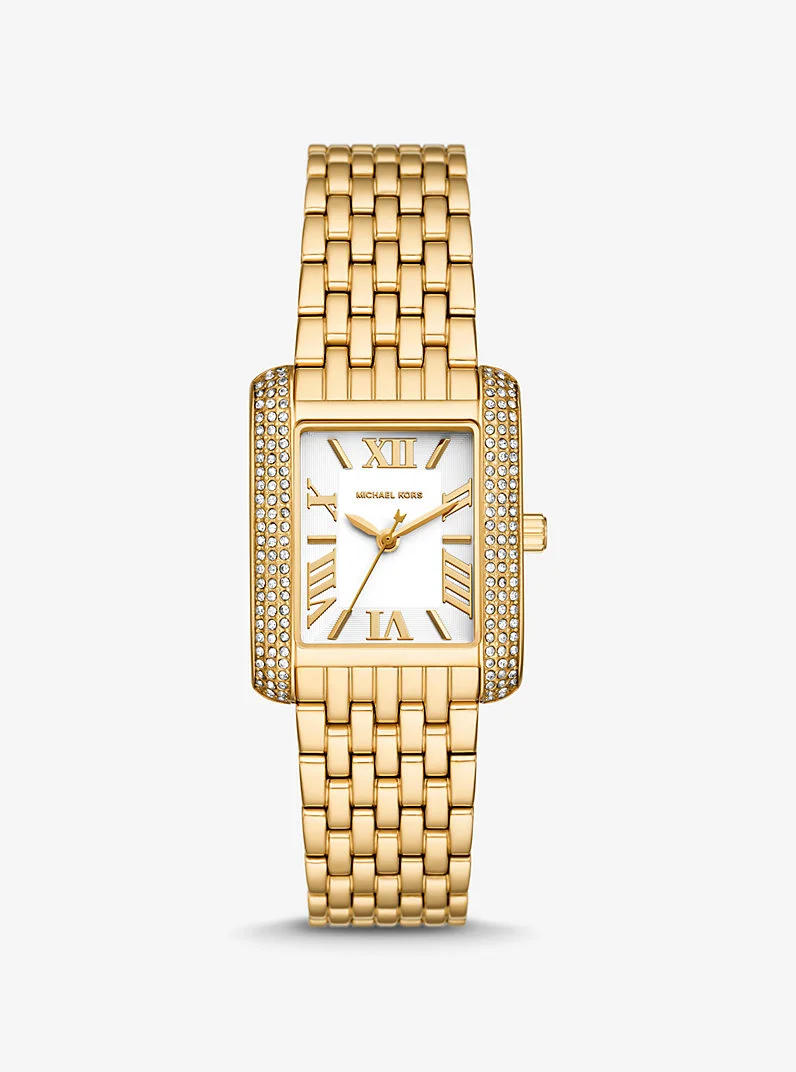 Petite Emery Pavé Gold-Tone Watch - 1