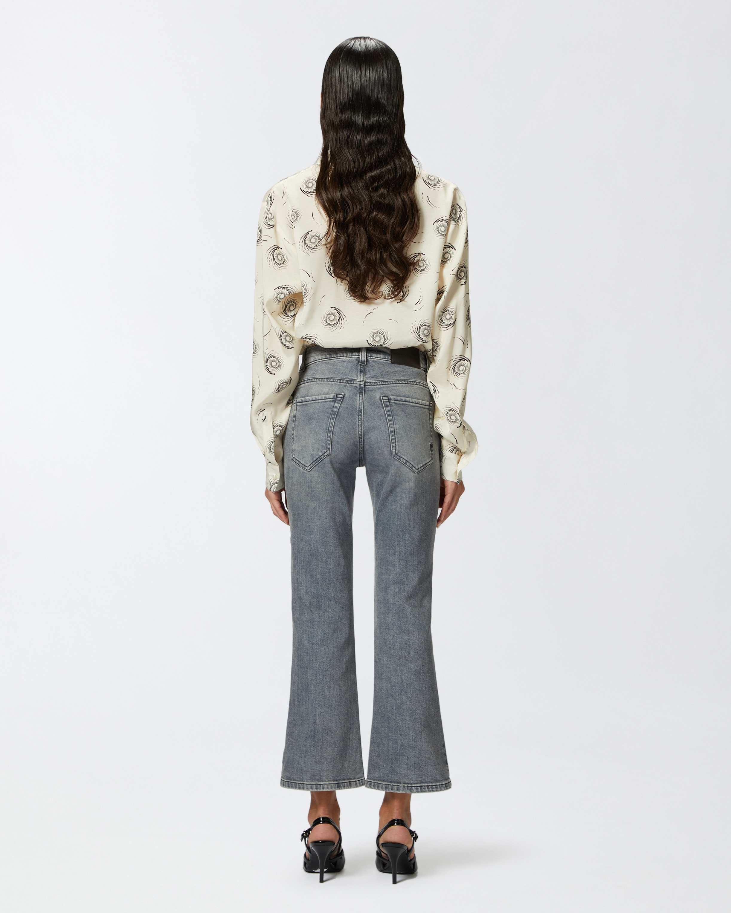 VINTAGE GREY BOOTCUT JEANS - 4