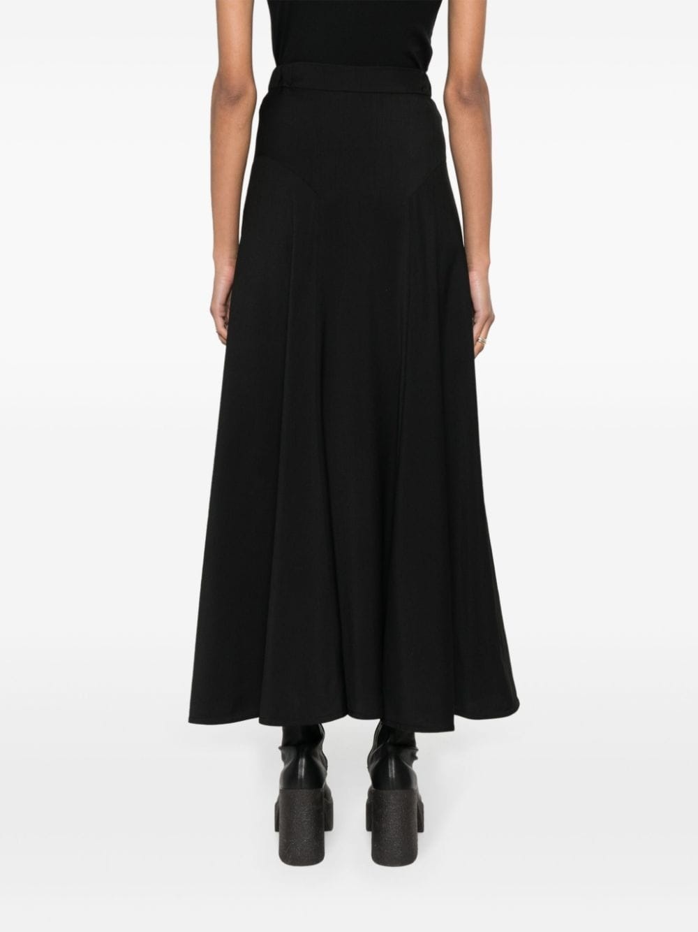 box-pleat wool maxi skirt - 4