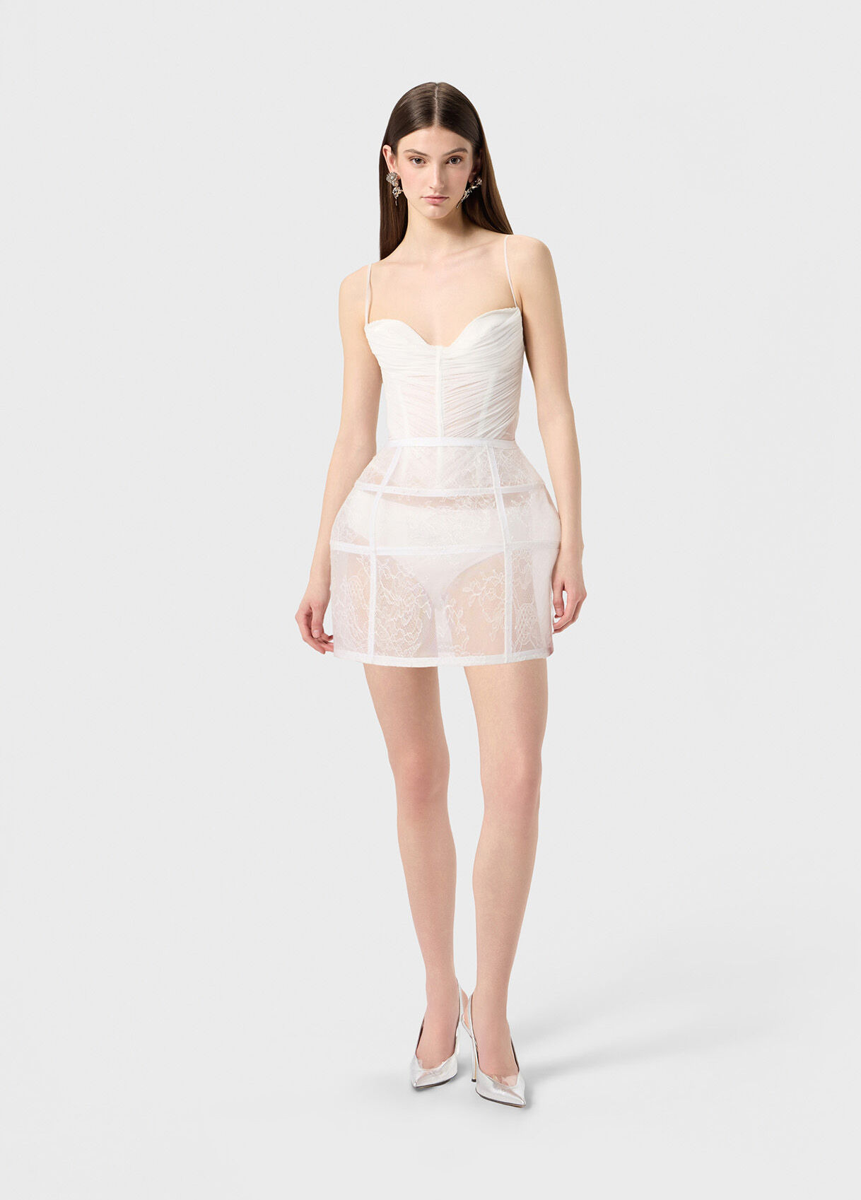 TOP SATIN AND TULLE BUSTIER - 5