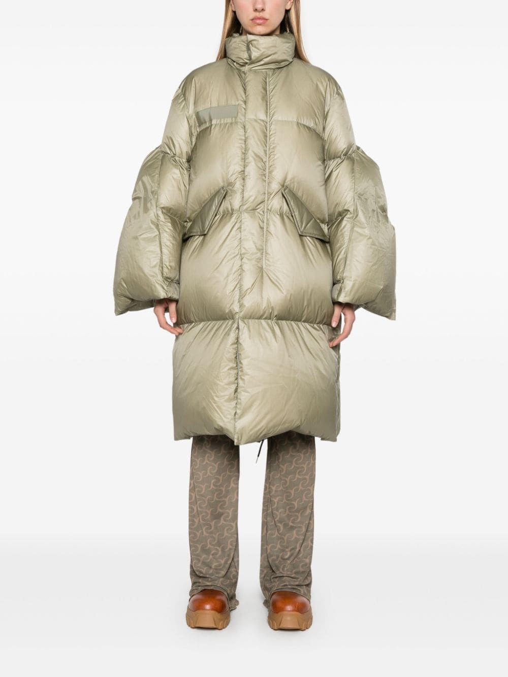 midi puffer jacket - 2