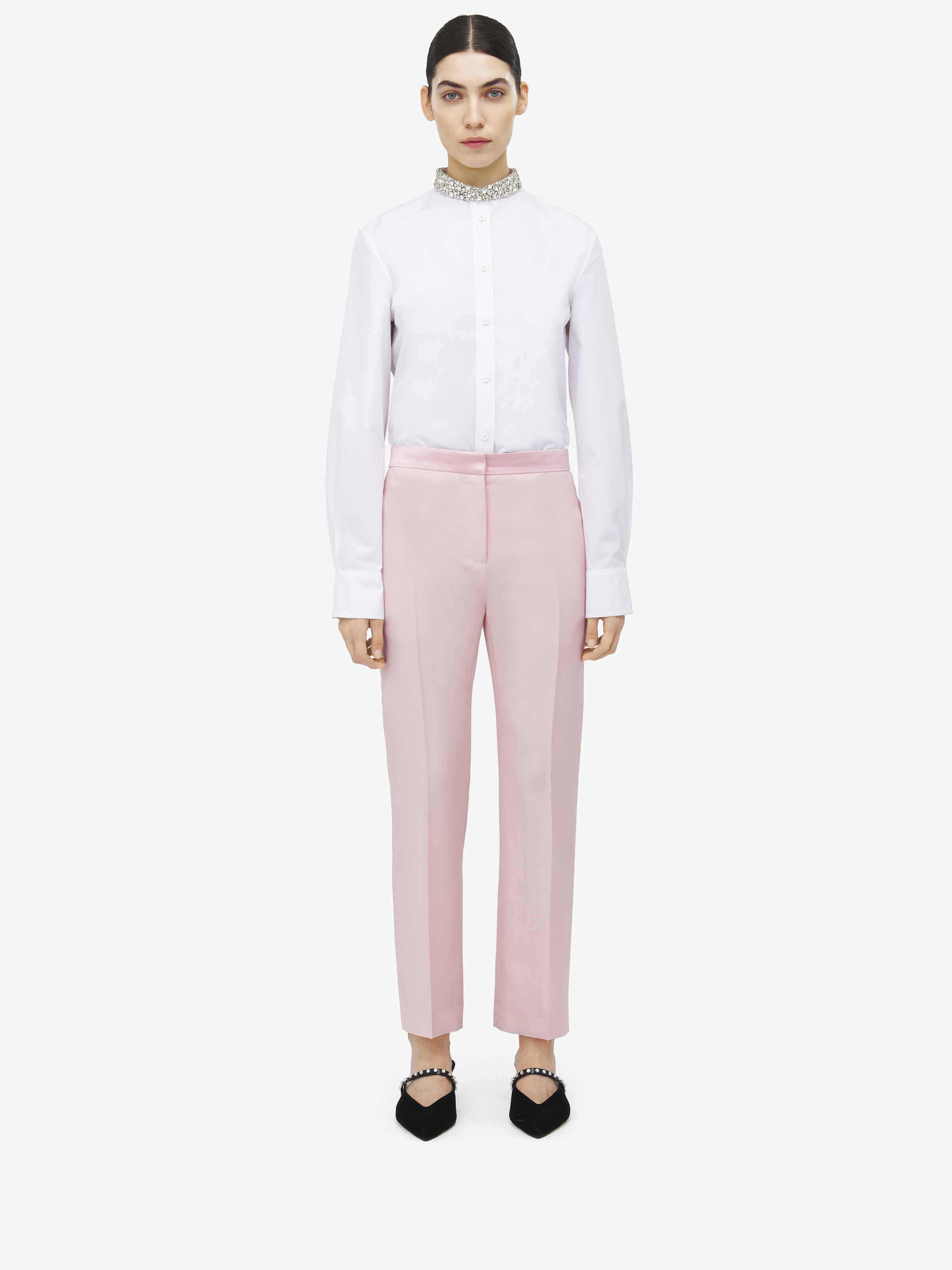 Wool Mohair Cigarette Trousers - 2