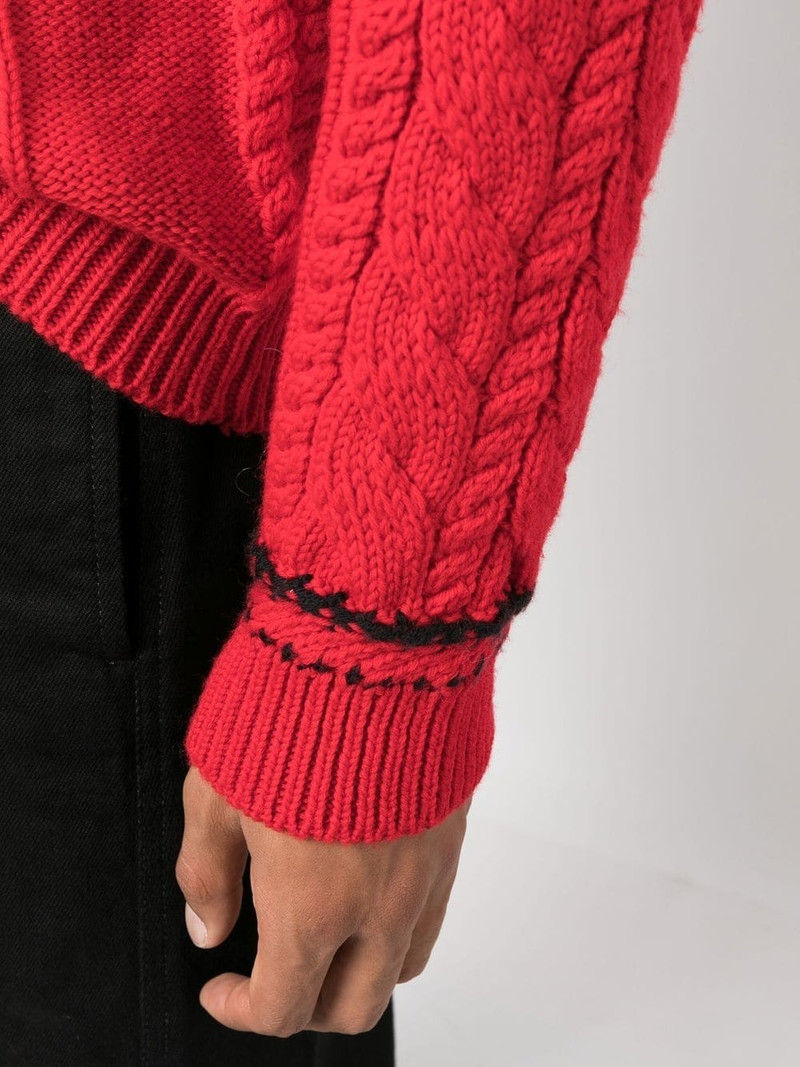 cable-knit wool jumper 6