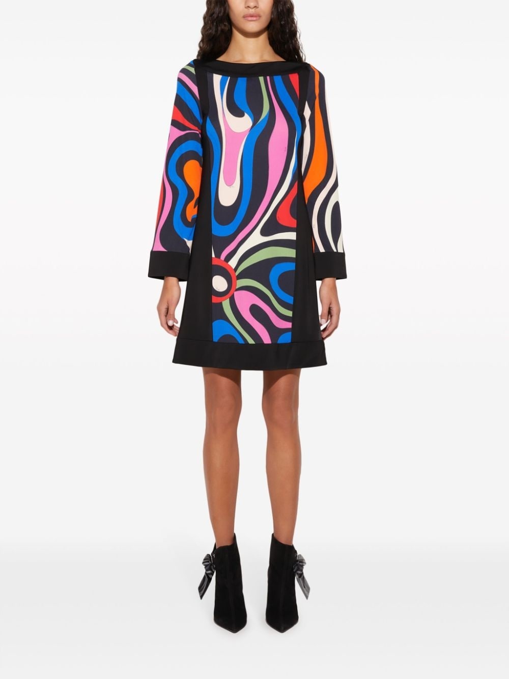 Marmo-print shift minidress - 2