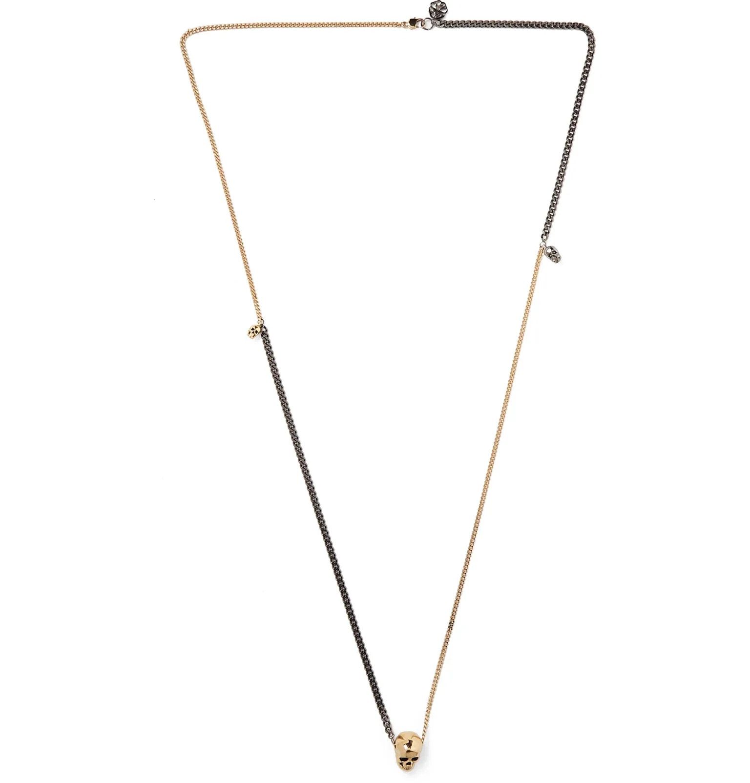 Gold and Gunmetal-Tone Necklace - 1