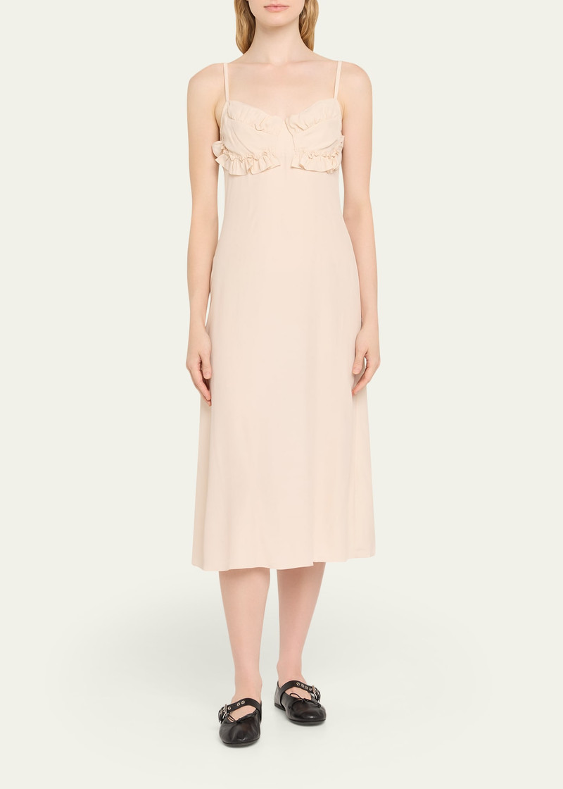 Simone Rocha Ruffle Bust Midi Dress outlook