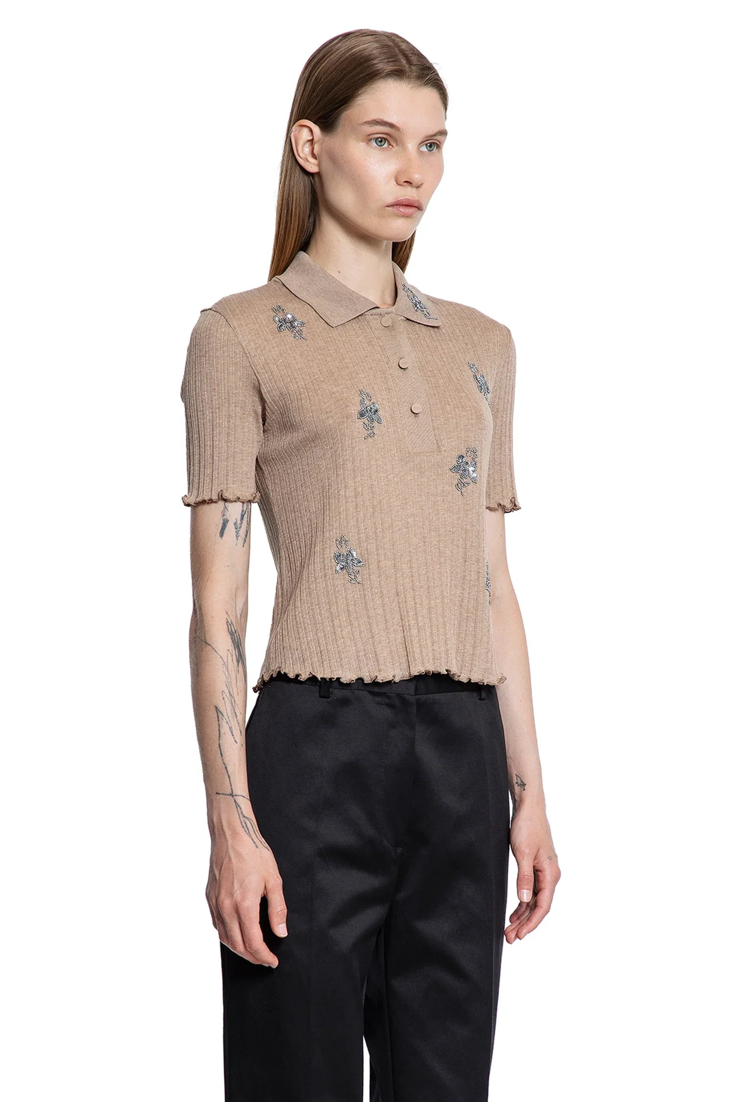 Cotton-Ribbed-Jersey-With-Sequin-Embroidery - 2
